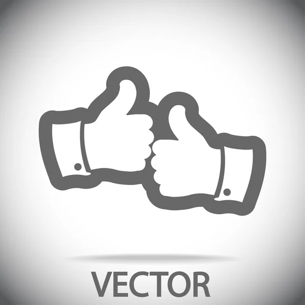 Pulgar hacia arriba icono — Vector de stock