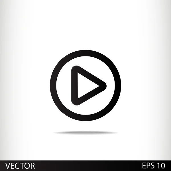 Botón de reproducción icono web — Vector de stock