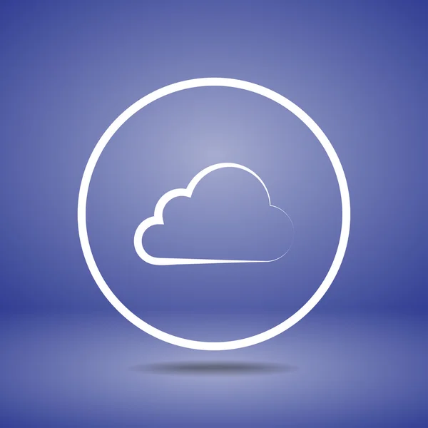 Icône Cloud Style design plat — Image vectorielle