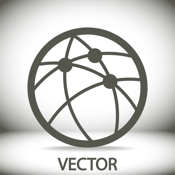 Global technology or social network icon — Stockový vektor