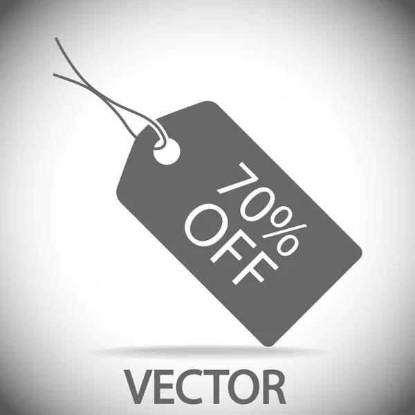 70 procent korting labelpictogram — Stockvector