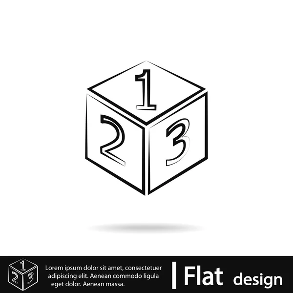 Ícone de design de logotipo cubo 3d —  Vetores de Stock