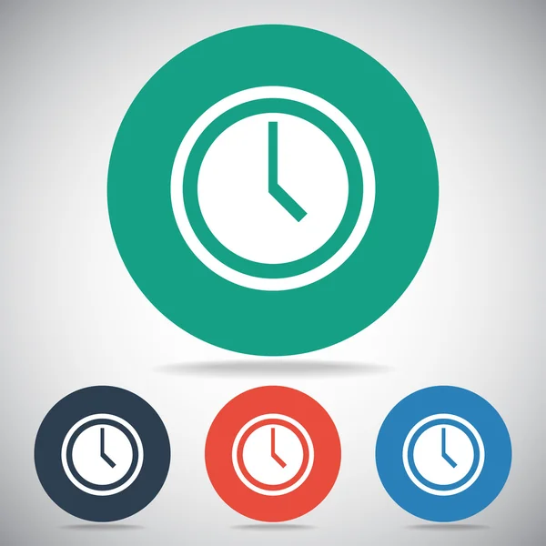 Reloj icono de diseño — Vector de stock