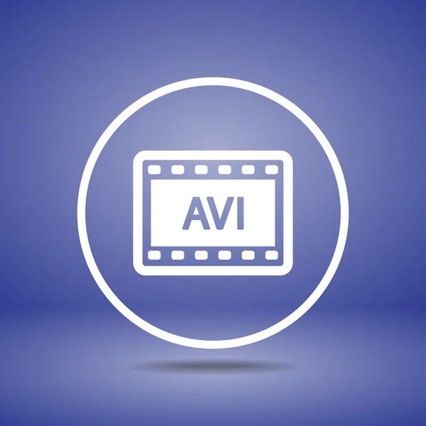 Icono de vídeo AVI — Archivo Imágenes Vectoriales