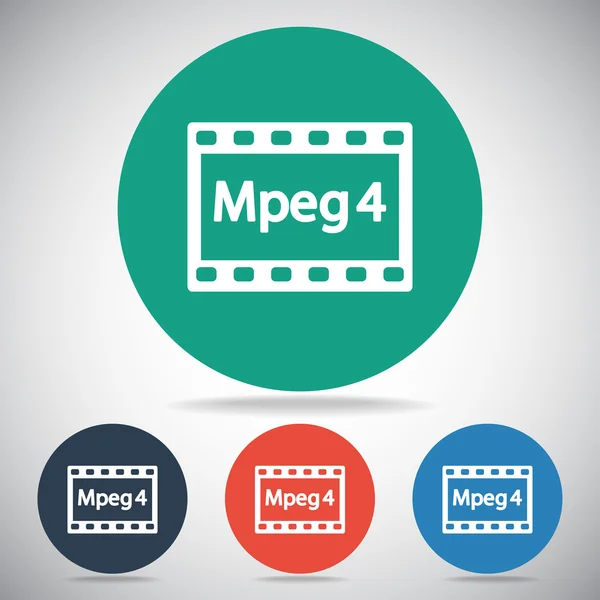 Ikona wideo MPEG 4 — Wektor stockowy