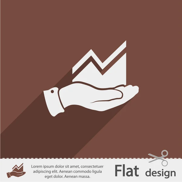 Grafiek platte pictogram — Stockvector