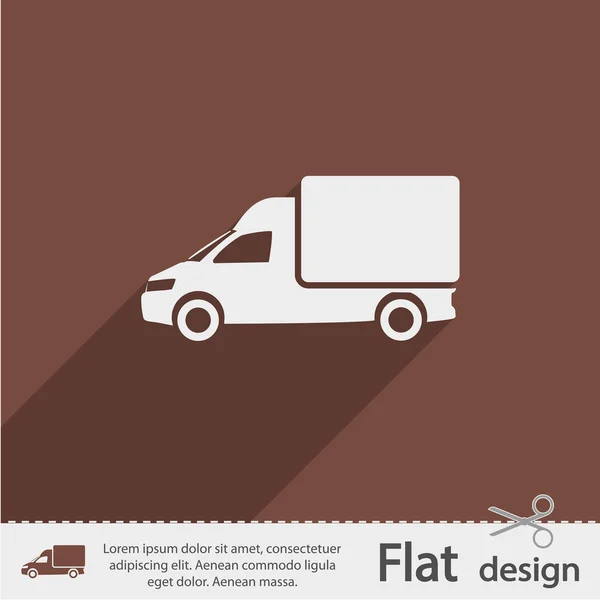 Truck flat icon — Stock Vector