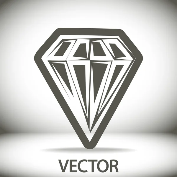Icono de diamante — Archivo Imágenes Vectoriales