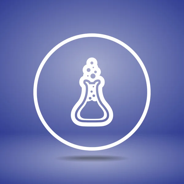 Icône en verre de laboratoire — Image vectorielle