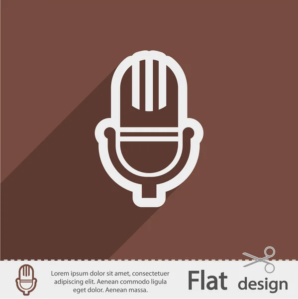 Microphone icon design — Stock Vector