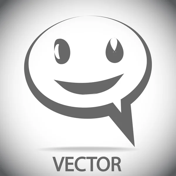 Sonrisa hablando icono de la burbuja — Vector de stock