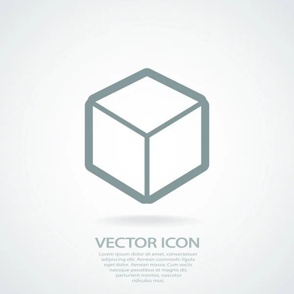 3d cube logo design icon — Stock Vector