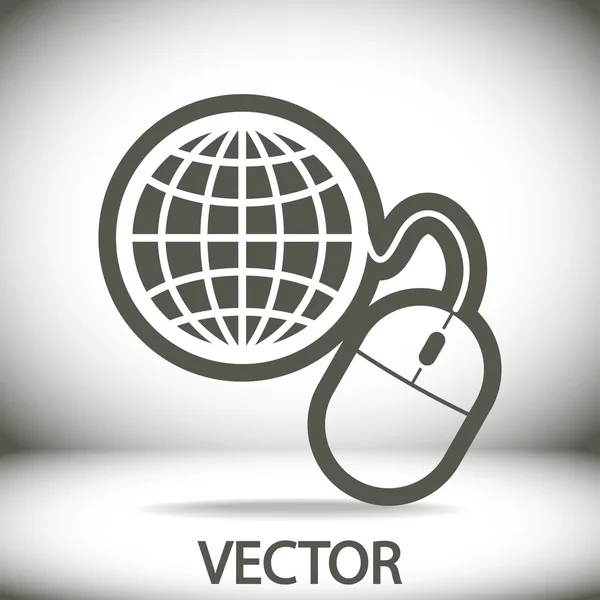 Globální správa, počítačové myši ikonu — Stockový vektor