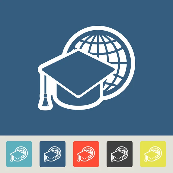 Conjunto de ícones de graduação — Vetor de Stock