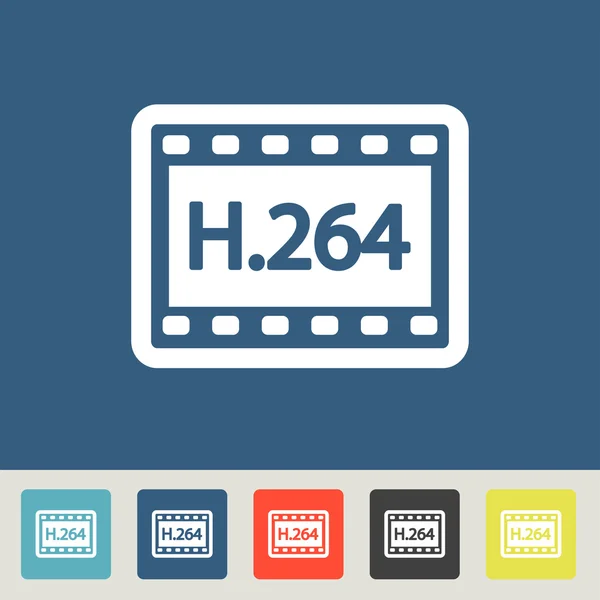 Zestaw ikon H.264 — Wektor stockowy