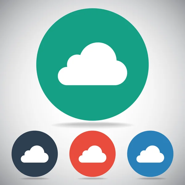 Cloud icon Estilo de diseño plano — Archivo Imágenes Vectoriales