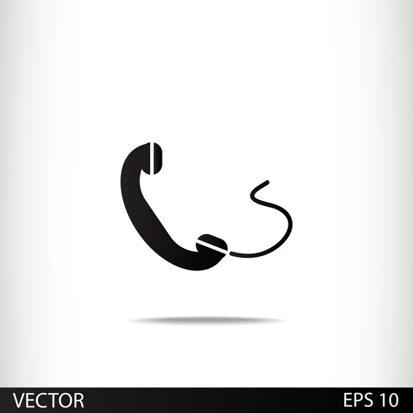 Telefoon, platte pictogram — Stockvector