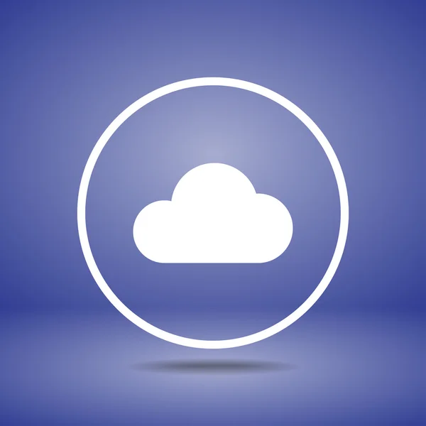 Icône Cloud Style design plat — Image vectorielle