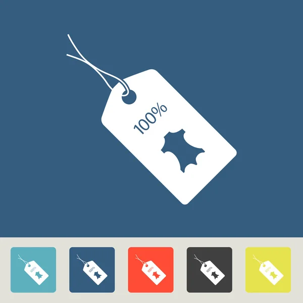 100 percent tag icon — Stock Vector