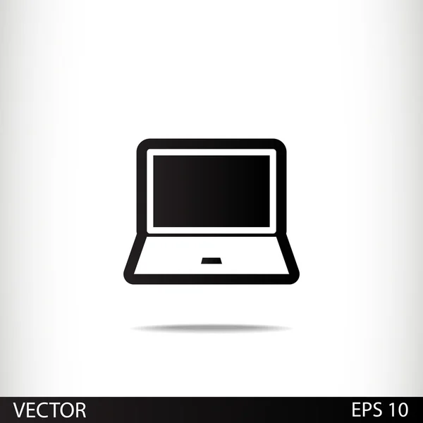 Ícone laptop — Vetor de Stock