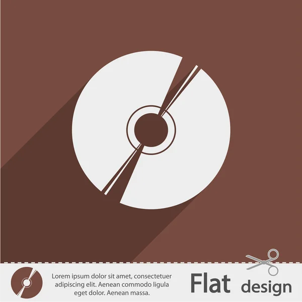 Het pictogram cd of dvd — Stockvector