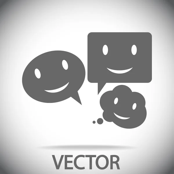 Sonrisa hablando icono de la burbuja — Vector de stock