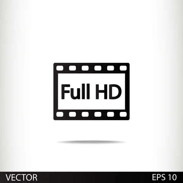 FullHD Diseño de iconos de vídeo — Vector de stock