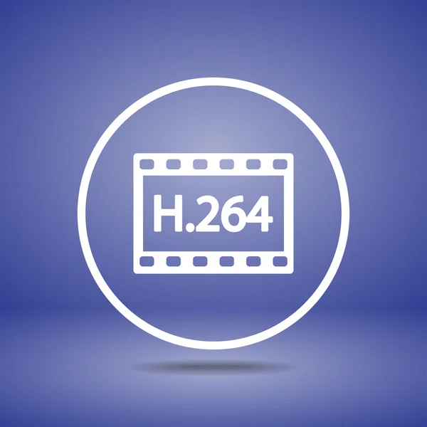 H.264 video pictogram — Stockvector