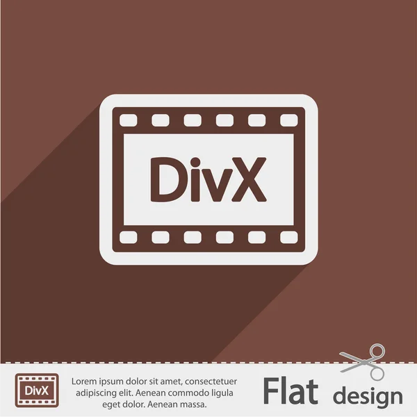 Icône vidéo DivX — Image vectorielle