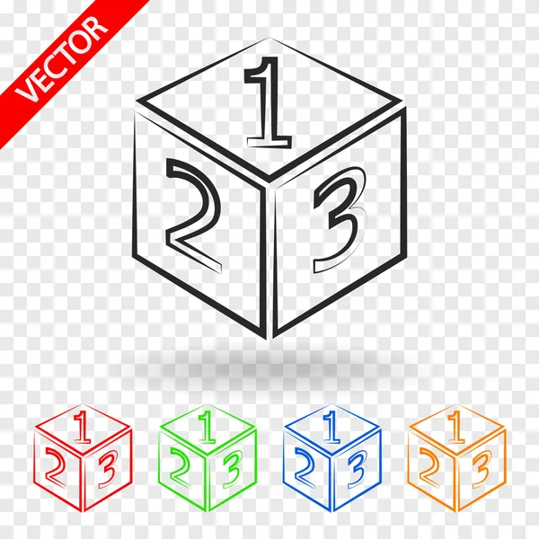 3d cube logo design icon — Stock Vector