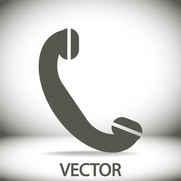 Telefoon, platte pictogram — Stockvector