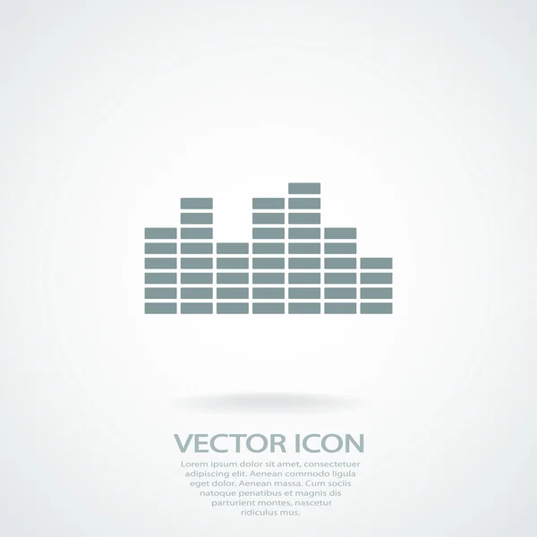 Soundwave muziek pictogram — Stockvector