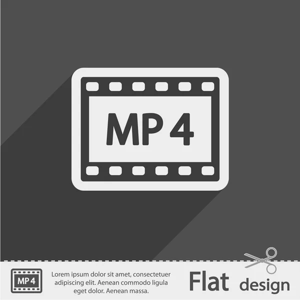 MP 4 video icon — Stock Vector