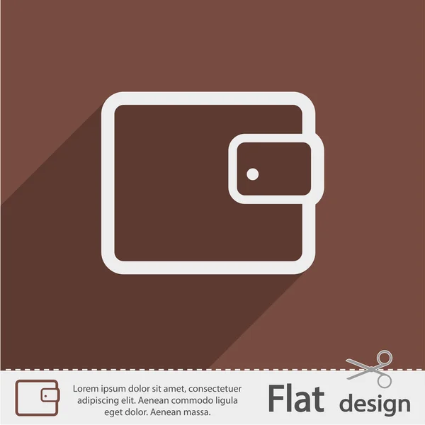 Design de ícone de carteira — Vetor de Stock