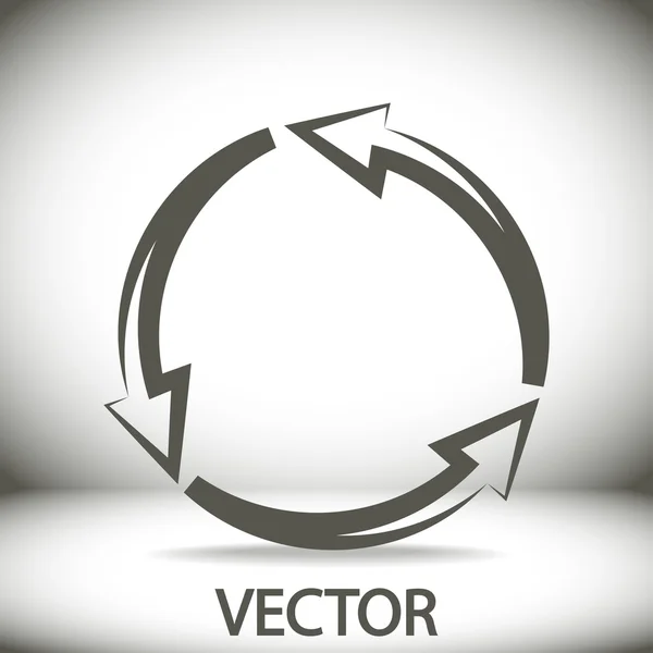 Flecha circular icono — Vector de stock