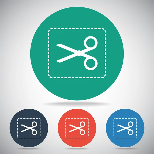 Schaar Plat pictogram — Stockvector