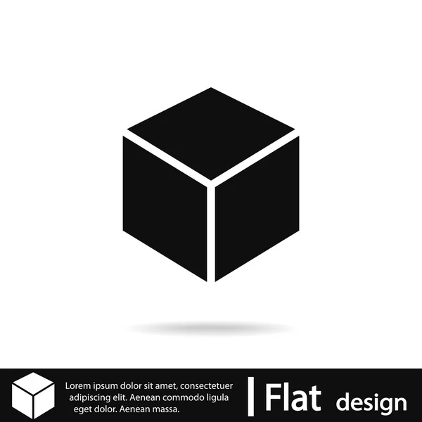 Icono de diseño del logotipo del cubo 3d — Vector de stock