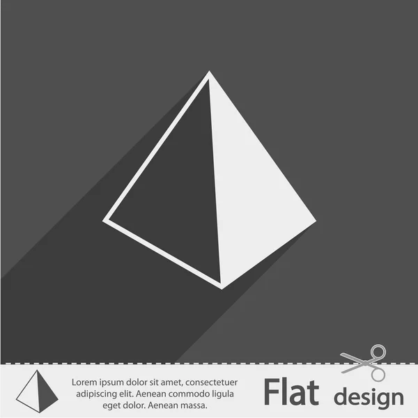 Pyramid ikon design — Stock vektor