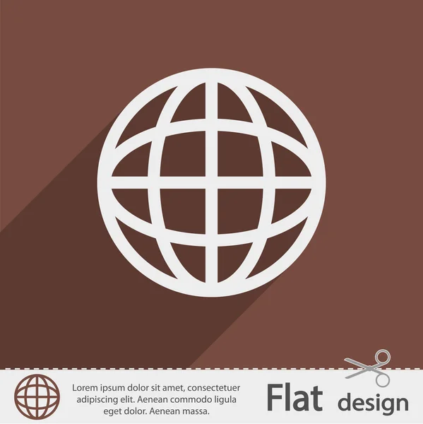 Globe-icoon — Stockvector