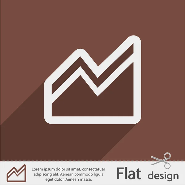 Diagram flat ikonen — Stock vektor