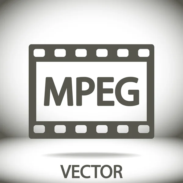 Ícone de vídeo MPEG — Vetor de Stock