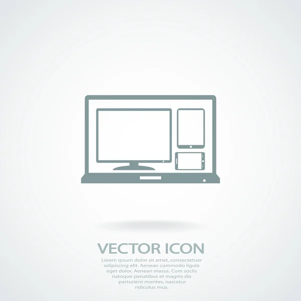 Set of electronic devices icon — Stock Vector