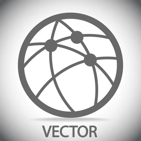 Global technology or social network icon — Stockový vektor