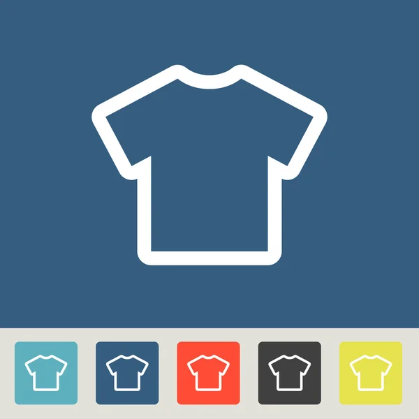 Conjunto de iconos de camiseta — Vector de stock