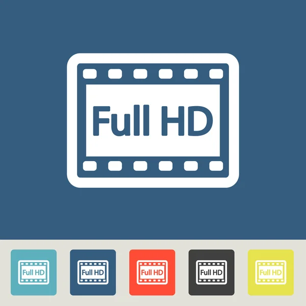 Full HD icons set — Stock Vector