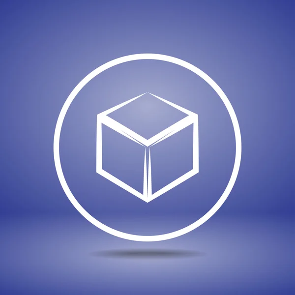 3d cube logo design icon — Stock Vector