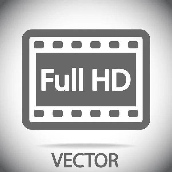 Full HD icono de vídeo — Archivo Imágenes Vectoriales