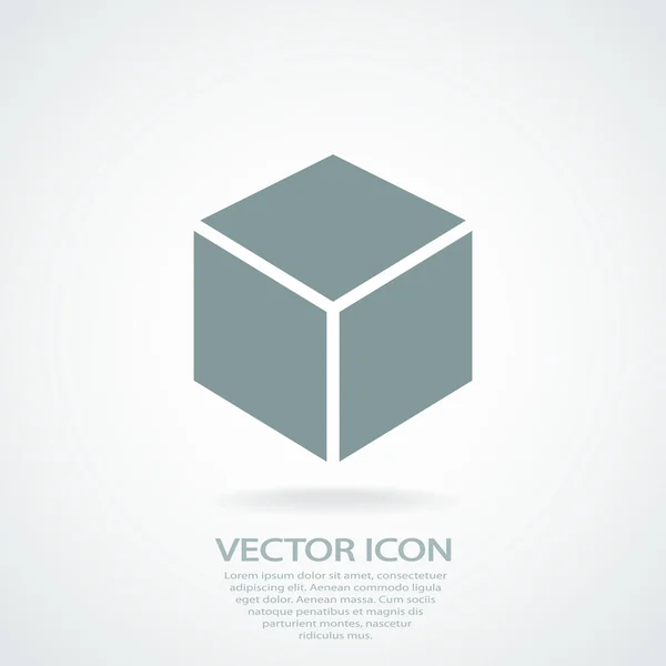 Ícone de design de logotipo cubo 3d — Vetor de Stock