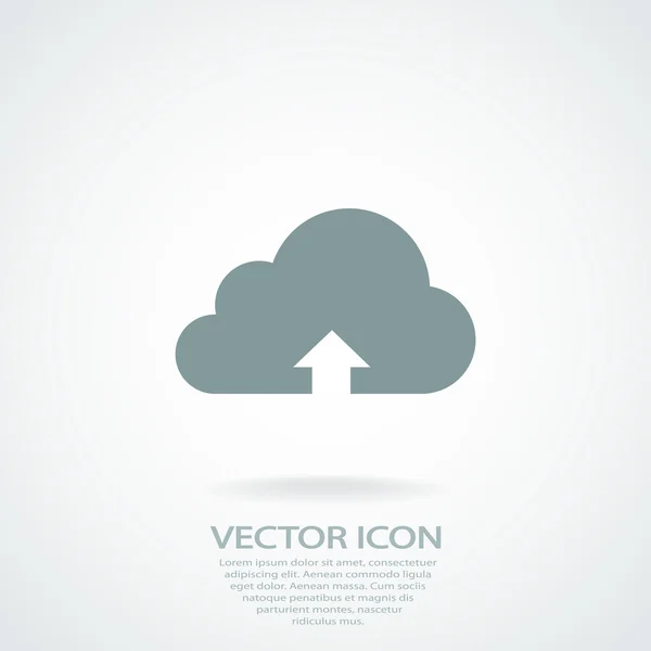 Uploadpictogram in wolk — Stockvector