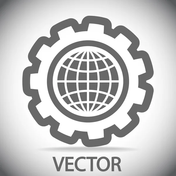 Parameters instellen, wereldbol icoon — Stockvector